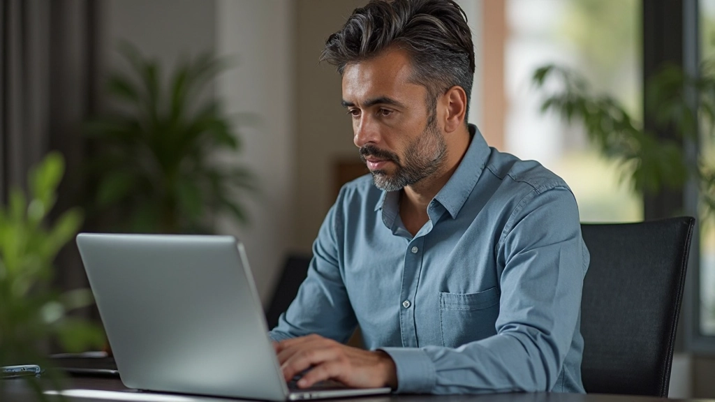 Persona analizando estrategia en pantalla de computadora