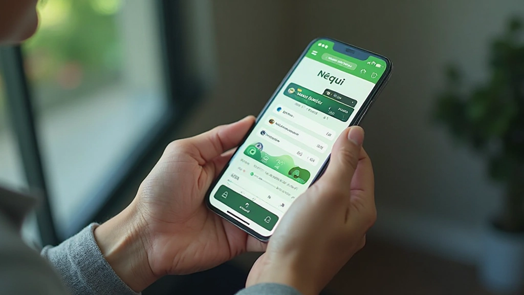 Interfaz de aplicación de pago Nequi con proceso de transacción educativo y pasos claros